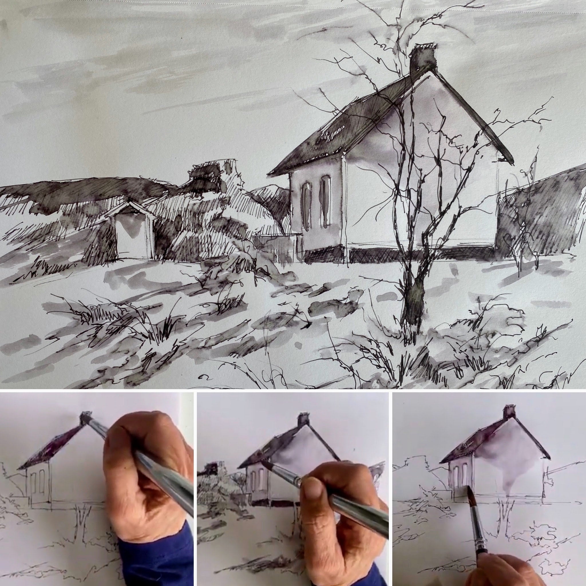 Drawing Techniques Easy Pen And Ink Drawings Drawing Techniques